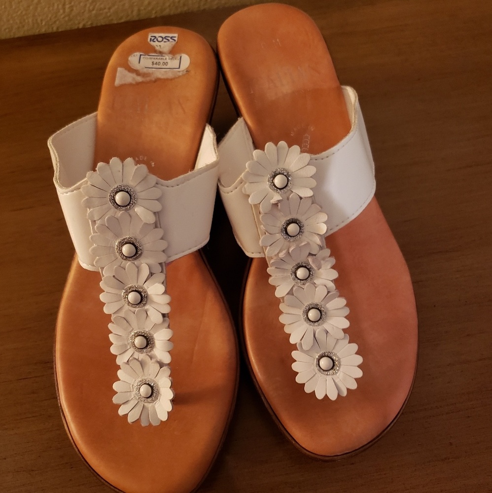 White sandals